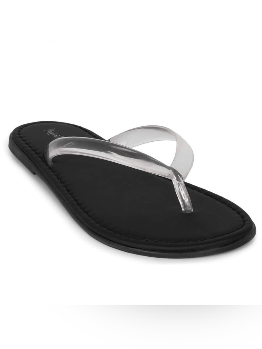 Jeffrey Campbell Beached Clear Strap Black Flip Flop Sandals. Great condition 9
